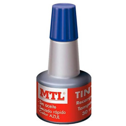 79535 MTL TINTA DE SELLAR PARA RECARGA DE TAMPONES 30ML AZUL