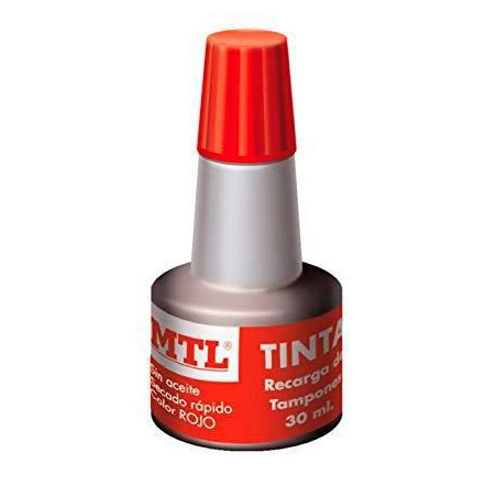 79536 MTL TINTA DE SELLAR PARA RECARGA DE TAMPONES 30ML ROJO