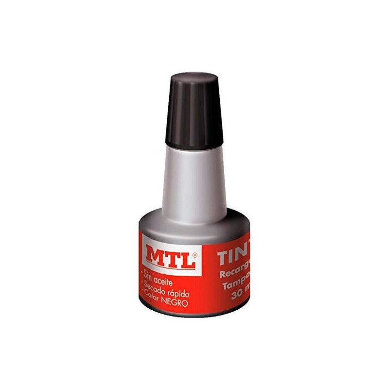 79537 MTL TINTA DE SELLAR PARA RECARGA DE TAMPONES 30ML NEGRO