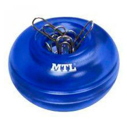 79292 MTL PORTACLIPS IMANTADO REDONDO AZUL TRASNLÚCIDO