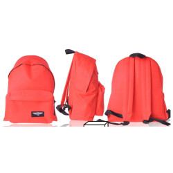 MO004 MOCHILA ECO GRANDE 43X35X24CM CREMALLERA ROJO