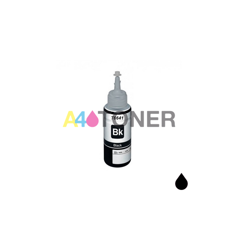 T6641 botella de tinta negra compatible con Epson T6641