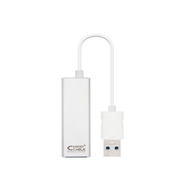 10.03.0401 NANOCABLE CONVERSOR USB 3.0 A ETHERNET GIGABIT 10/100/1000 MBPS BLANCO 15CM