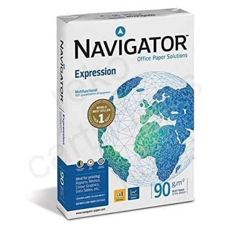 NAVI 90 azul NAVIGATOR A4 90GR UNIVERSAL -5 PAQUETES-