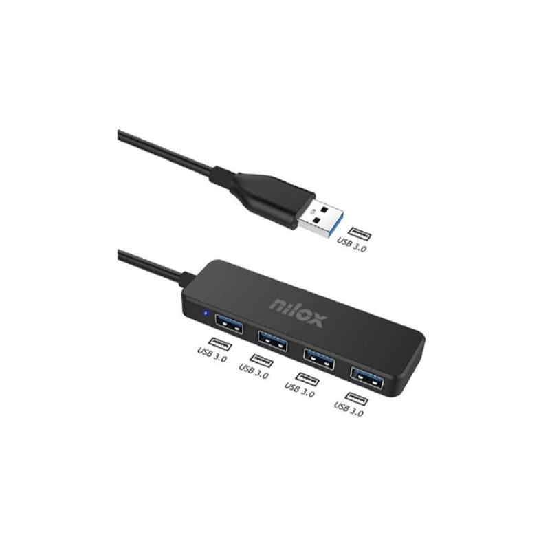 NXHUB402 NILOX HUB 4 PUERTOS USB 3.0 CABLE 15