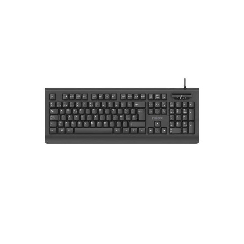 NXKDNIE001 NILOX TECLADO USB CON LECTOR SMARTCARD NEGRO "PARECIDO EL 53642"