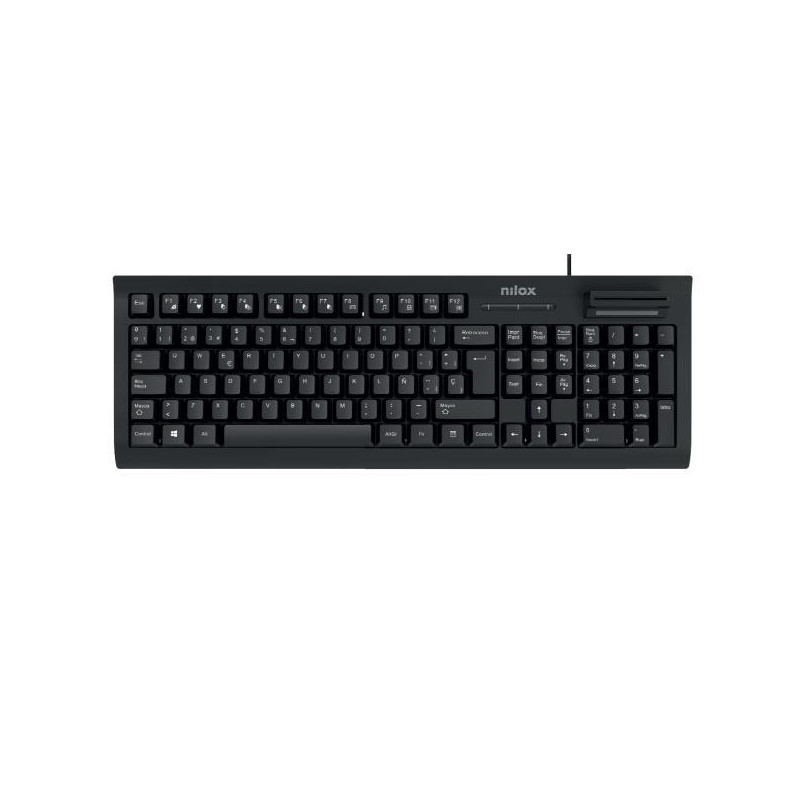 NXKIRE0001 NILOX TECLADO USB CON LECTOR DNI SMARTCARD NEGRO