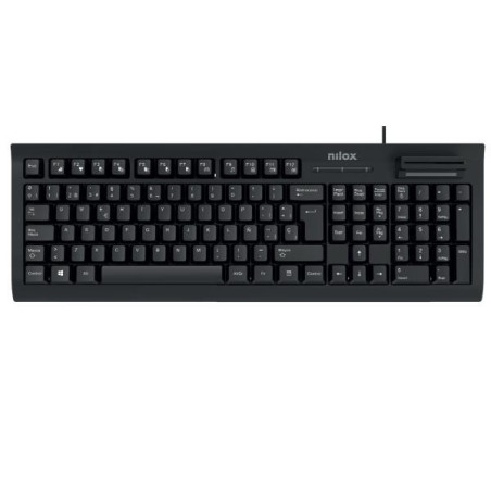 NXKIRE0001 NILOX TECLADO USB CON LECTOR DNI SMARTCARD NEGRO