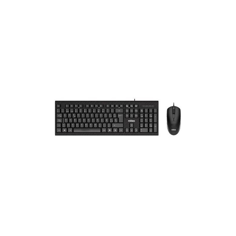 NXKME0011 NILOX COMBO TECLADO + RATÓN CABLE USB NEGRO