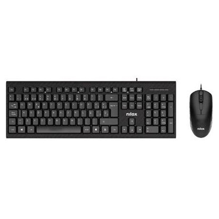 NXKME0011 NILOX COMBO TECLADO + RATÓN CABLE USB NEGRO