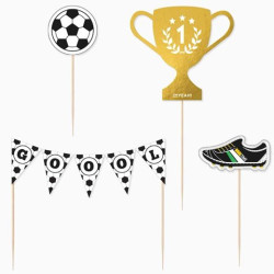 104-1003 OH YEAH TOPPERS DECORACIÓN TARTA FÚTBOL PACK DE 4U