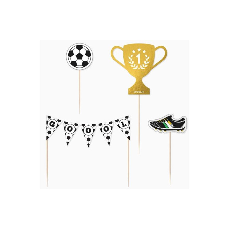 104-1003 OH YEAH TOPPERS DECORACIÓN TARTA FÚTBOL PACK DE 4U