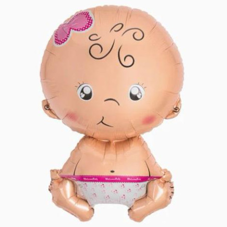 113-1215 OH YEAH GLOBO BABY GIRL 71CM-28 APTO HELIO ROSA