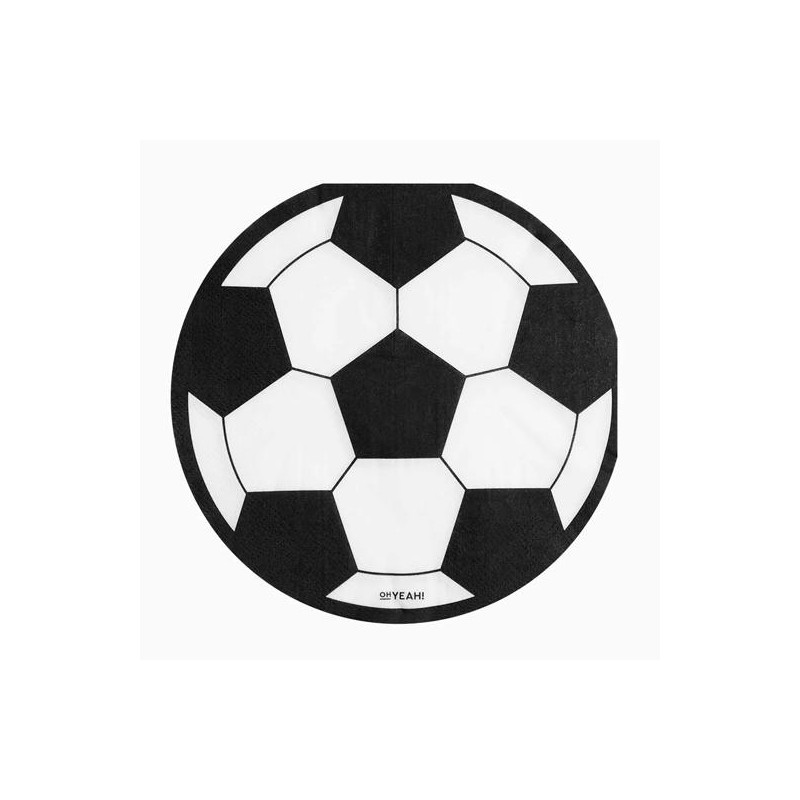 124-1032 OH YEAH SERVILLETA BALÓN DE FÚTBOL 33X33CM PACK 20U