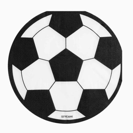 124-1032 OH YEAH SERVILLETA BALÓN DE FÚTBOL 33X33CM PACK 20U