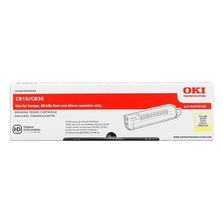 44059105 OKI C810/C830/ TONER AMARILLO 8K