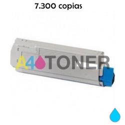 MC853 / MC873 toner cyan compatible alternativo con OKI 45862839