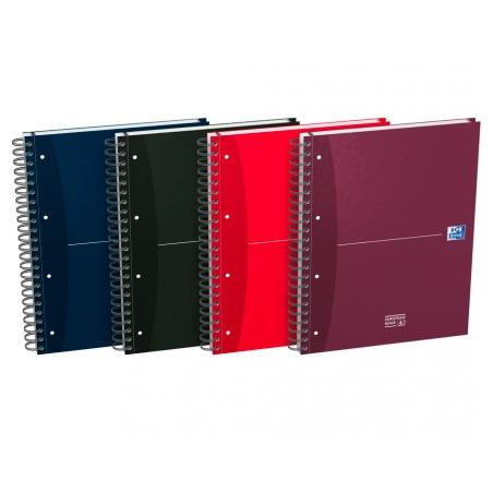 100104738 OXFORD CUADERNO OFFICE ESSENTIALS EUROPEANBOOK 4 MICROPERFORADO 120H A4+ 5X5 C/SEPARADORES T/EXTRADURAS C/SURTIDOS