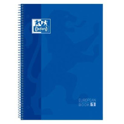 100430197 OXFORD CUADERNO CLASSIC EUROPEANBOOK 1 WRITE&ERASE 80H A4+ 5X5MM MICROPERFORADO T/EXTRADURA PACK 5 UD AZUL MARINO