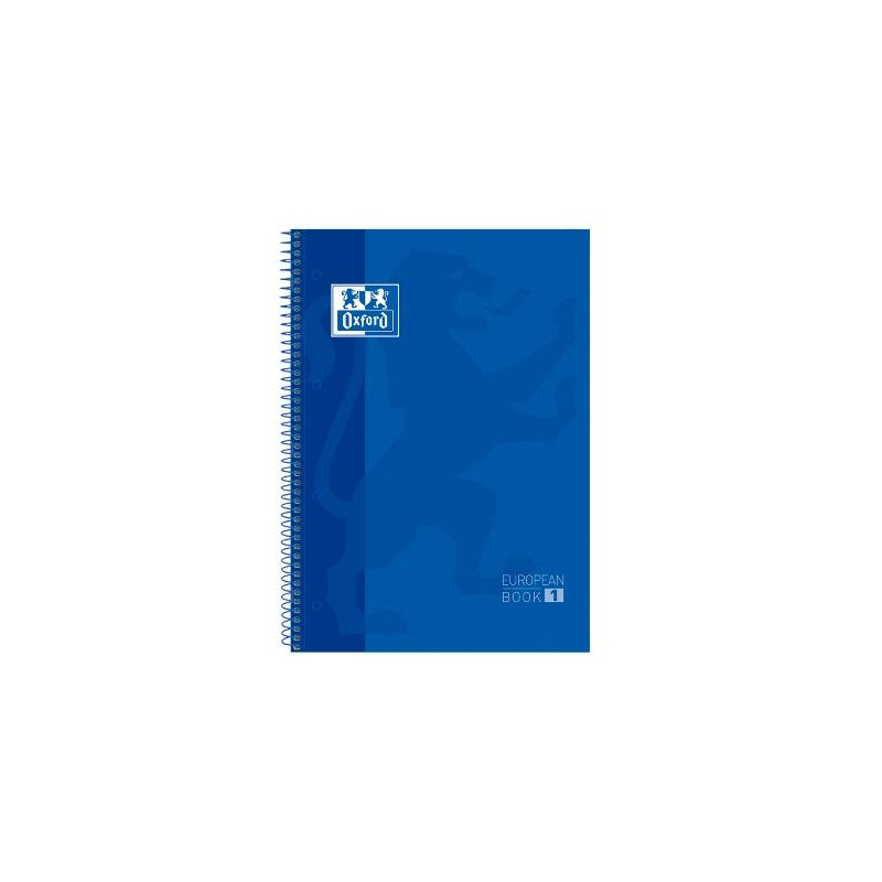 100430197 OXFORD CUADERNO CLASSIC EUROPEANBOOK 1 WRITE&ERASE 80H A4+ 5X5MM MICROPERFORADO T/EXTRADURA PACK 5 UD AZUL MARINO