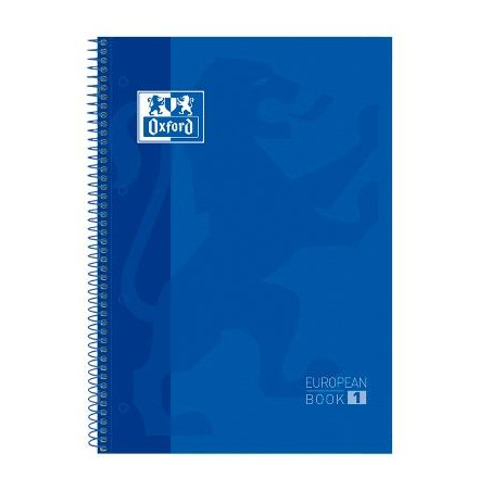 100430197 OXFORD CUADERNO CLASSIC EUROPEANBOOK 1 WRITE&ERASE 80H A4+ 5X5MM MICROPERFORADO T/EXTRADURA PACK 5 UD AZUL MARINO