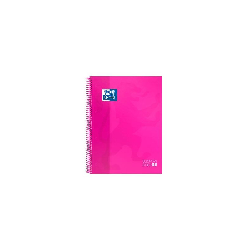 100430270 OXFORD CUADERNO CLASSIC EUROPEANBOOK 1 WRITE&ERASE 80H A4+ 5X5MM MICROPERFORADO T/EXTRADURA PACK 5 UD FUCSIA