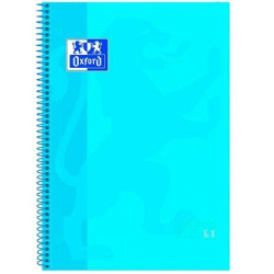 400028276 OXFORD CUADERNO CLASSIC EUROPEANBOOK 1 WRITE&ERASE 80H A4+ 5X5MM MICROPERFORADO T/EXTRADURA PACK 5 UD TURQUESA