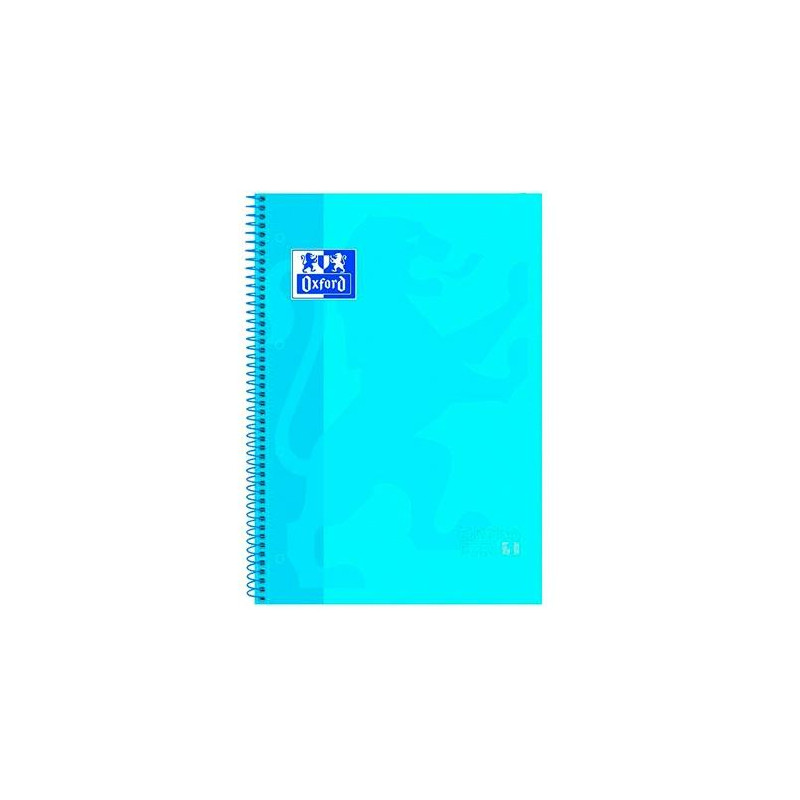 400028276 OXFORD CUADERNO CLASSIC EUROPEANBOOK 1 WRITE&ERASE 80H A4+ 5X5MM MICROPERFORADO T/EXTRADURA PACK 5 UD TURQUESA