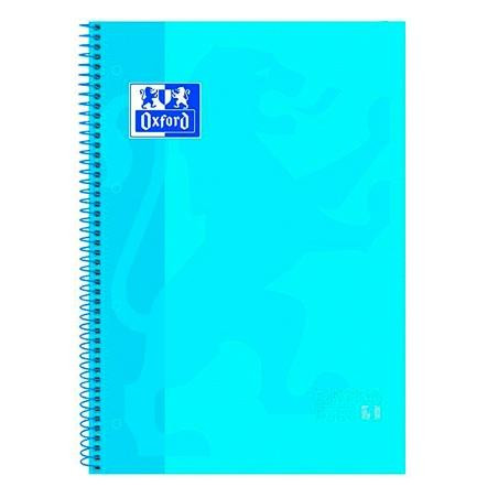 400028276 OXFORD CUADERNO CLASSIC EUROPEANBOOK 1 WRITE&ERASE 80H A4+ 5X5MM MICROPERFORADO T/EXTRADURA PACK 5 UD TURQUESA