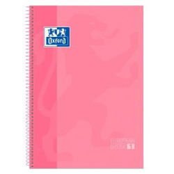 400040984 OXFORD CUADERNO CLASSIC EUROPEANBOOK 1 WRITE&ERASE 80H A4+ 5X5MM MICROPERFORADO T/EXTRADURA PACK 5 UD ROSA CHICLE