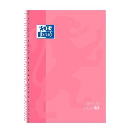 400040984 OXFORD CUADERNO CLASSIC EUROPEANBOOK 1 WRITE&ERASE 80H A4+ 5X5MM MICROPERFORADO T/EXTRADURA PACK 5 UD ROSA CHICLE