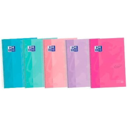 400075564 OXFORD CUADERNO TOUCH EUROPEANBOOK 5 MICROPERFORADO 120H A4+ 1 LINEA T/EXTRADURA PACK 5 UD C/SURTIDOS EXCLUSIVOS