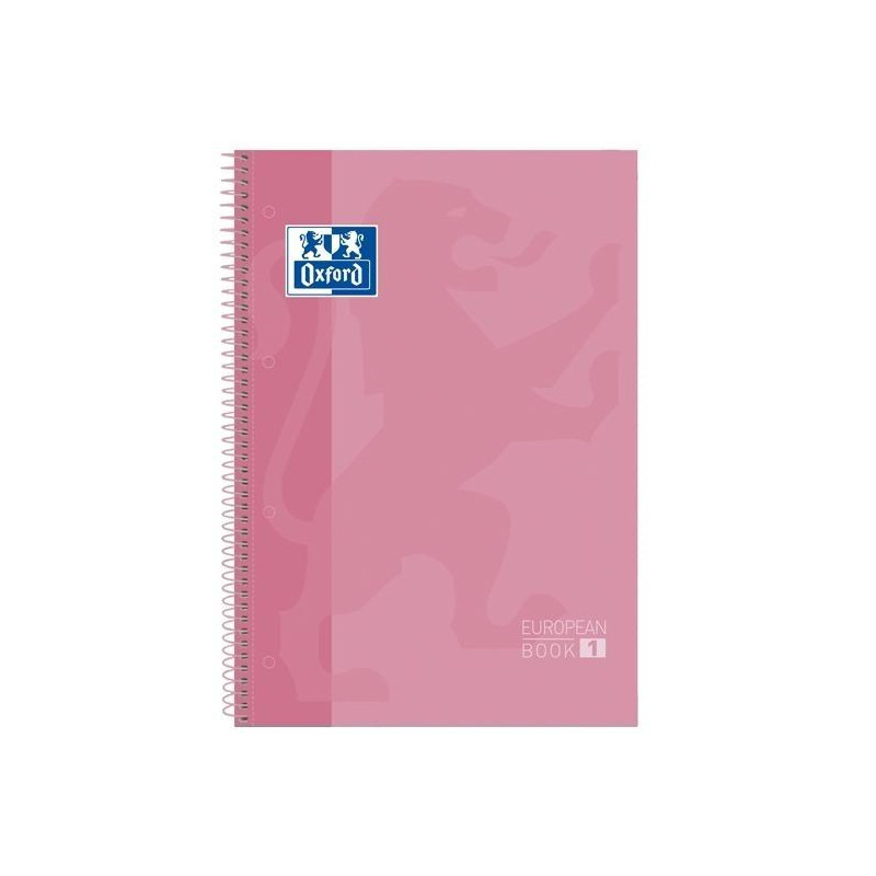 400078124 OXFORD CUADERNO CLASSIC EUROPEANBOOK 1 WRITE&ERASE 80H A4+ 1 LINEA MICROPERFORADO T/EXTRADURA -PACK 5 UD- ROSA CHICLE