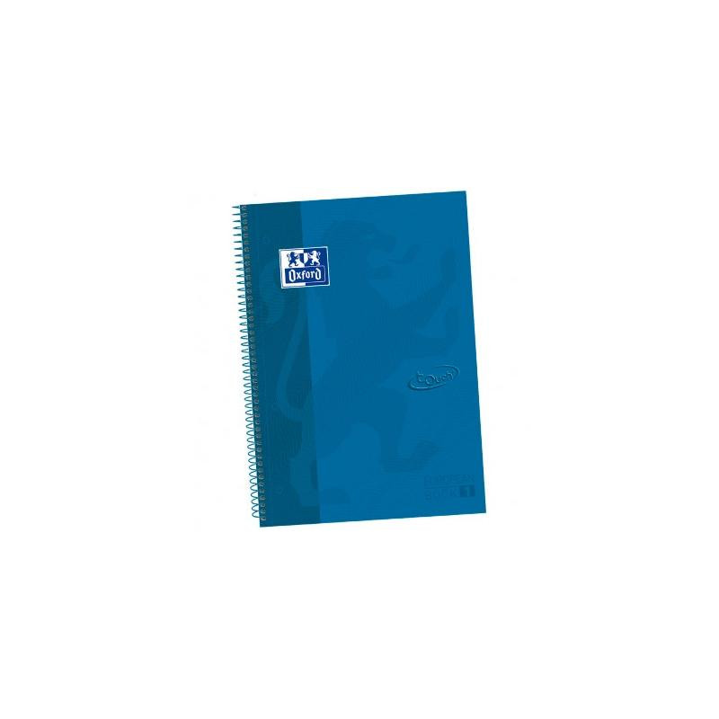 400107011 OXFORD CUADERNO TOUCH EUROPEANBOOK 1 WRITE&ERASE 80H A4+ 5X5MM MICROPERFORADO TAPA EXTRADURA AZUL DENIM