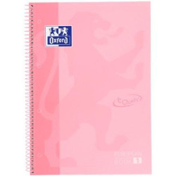 400117272 OXFORD CUADERNO TOUCH EUROPEANBOOK 1 WRITE&ERASE 80H A4+ 5X5MM MICROPERFORADO T/EXTRADURA PACK 5 UD FLAMINGO PASTEL