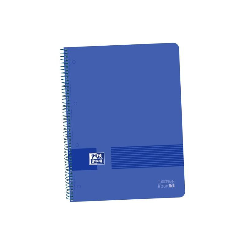 400149358 OXFORD CUADERNO LIVE&GO EUROPEANBOOK 1 80H A4+ 5X5MM MICROPERFORADO T/PLÁSTICO PACK 5 UD AZUL MARINO