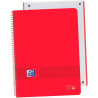 400149359 OXFORD CUADERNO LIVE&GO EUROPEANBOOK 1 80H A4+ 5X5MM MICROPERFORADO T/PLÁSTICO PACK 5 UD ROJO