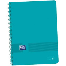 400149420 OXFORD CUADERNO LIVE&GO EUROPEANBOOK 1 80H A4+ 5X5MM MICROPERFORADO T/PLÁSTICO PACK 5 UD AQUA