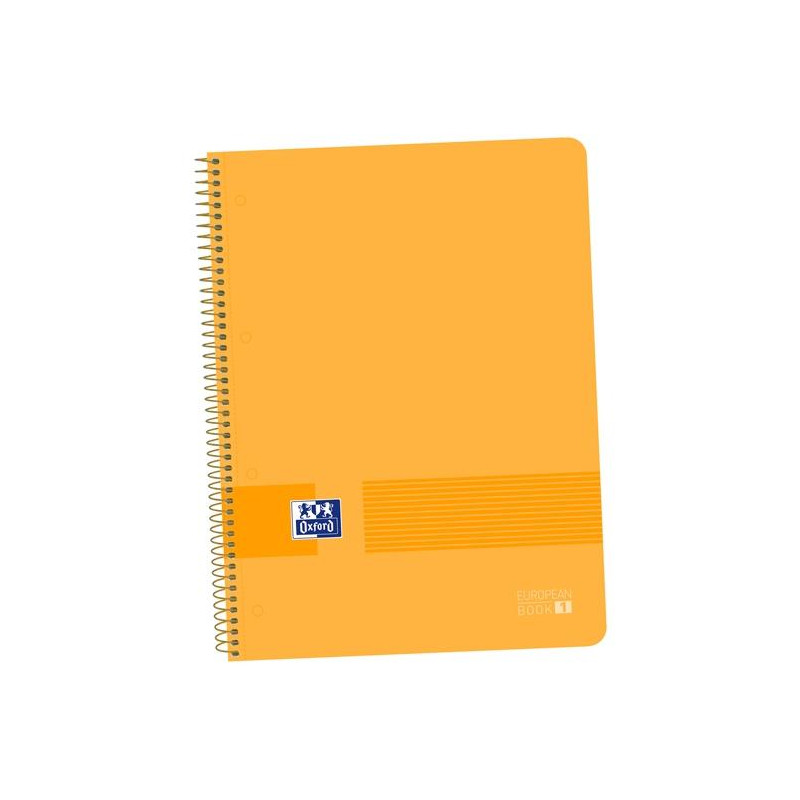 400149422 OXFORD CUADERNO LIVE&GO EUROPEANBOOK 1 80H A4+ 5X5MM MICROPERFORADO T/PLÁSTICO PACK 5 UD MELOCOTÓN