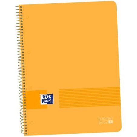 400149422 OXFORD CUADERNO LIVE&GO EUROPEANBOOK 1 80H A4+ 5X5MM MICROPERFORADO T/PLÁSTICO PACK 5 UD MELOCOTÓN