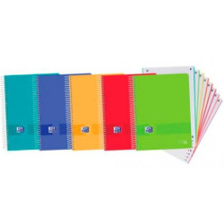 400149423 OXFORD CUADERNO LIVE&GO EUROPEANBOOK 8 MICROPERFORADO 160H A4+ 5X5 TAPA DE PLÁSTICO C/SURTIDOS VIVOS