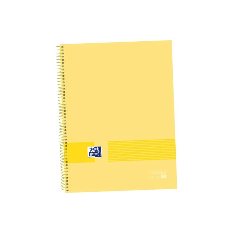 400149494 OXFORD CUADERNO &YOU EUROPEANBOOK 1 WRITE&ERASE 80H A4+ 5X5MM MICROPERFORADO T/EXTRADURA PACK 5 UD BANANA