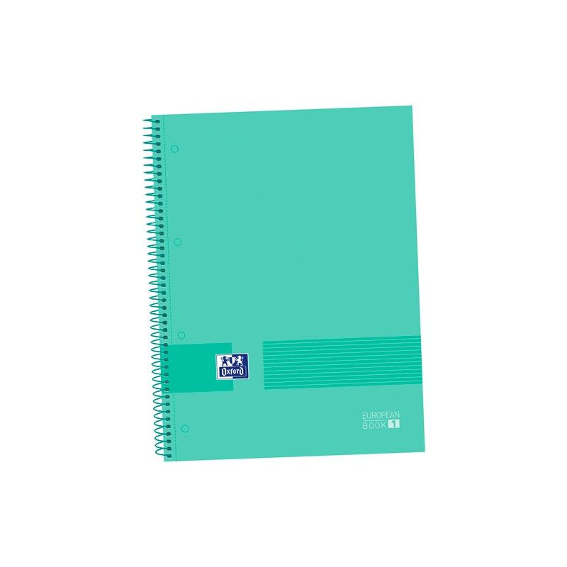 400149495 OXFORD CUADERNO &YOU EUROPEANBOOK 1 WRITE&ERASE 80H A4+ 5X5MM MICROPERFORADO T/EXTRADURA PACK 5 UD SOFT MINT GREEN