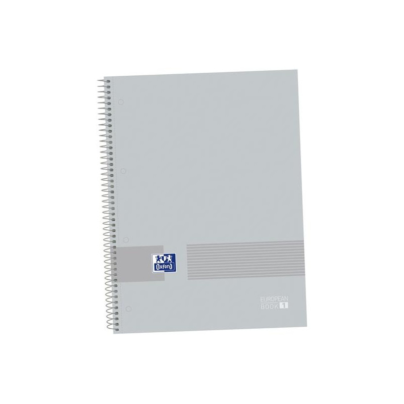 400149496 OXFORD CUADERNO &YOU EUROPEANBOOK 1 WRITE&ERASE 80H A4+ 5X5MM MICROPERFORADO T/EXTRADURA PACK 5 UD PURE GREY