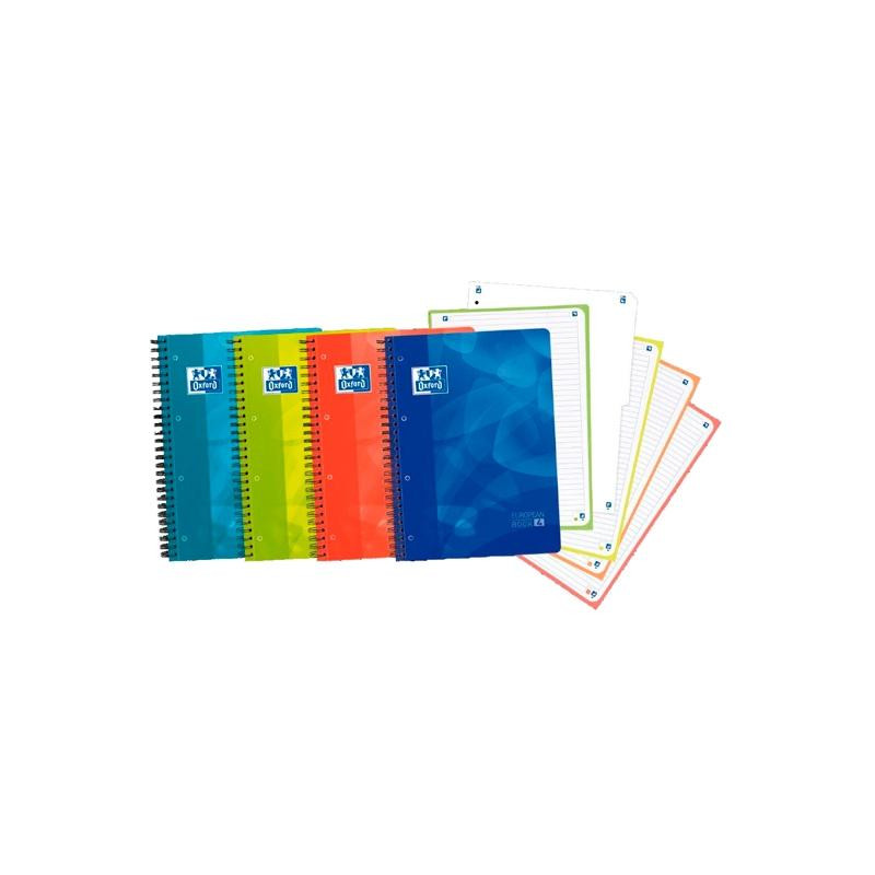 400152251 OXFORD CUADERNO LAGOON EUROPEANBOOK 4 WHITE&ERASE 80H A4+ PAUTADO 1 SEPARADOR T/PLÁSTICO PACK 5 UD C/SURTIDOS