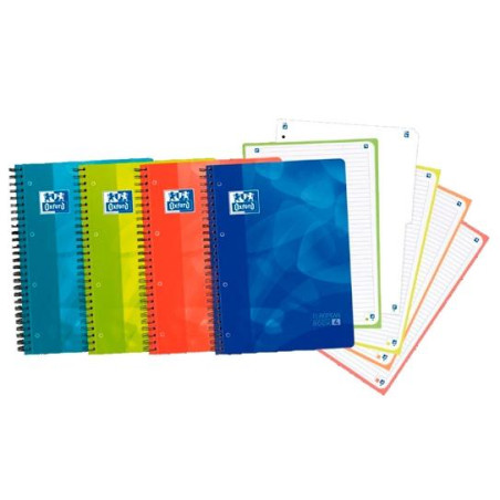 400152251 OXFORD CUADERNO LAGOON EUROPEANBOOK 4 WHITE&ERASE 80H A4+ PAUTADO 1 SEPARADOR T/PLÁSTICO PACK 5 UD C/SURTIDOS