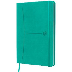 400154948 OXFORD CUADERNO COSIDO SIGNATURE 104H A5 DOTS 5X5 CIERRE C/GOMA TAPA EXTRADURA TURQUESA