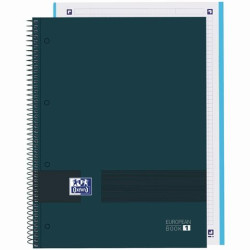 400158918 OXFORD CUADERNO &YOU EUROPEANBOOK 1 WRITE&ERASE 80H A4+ 5X5MM MICROPERFORADO TAPA EXTRADURA AZUL PETRÓLEO