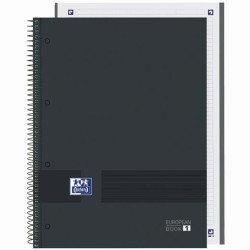 400159031 OXFORD CUADERNO &YOU EUROPEANBOOK 1 WRITE&ERASE 80H A4+ 5X5MM MICROPERFORADO TAPA EXTRADURA NEGRO