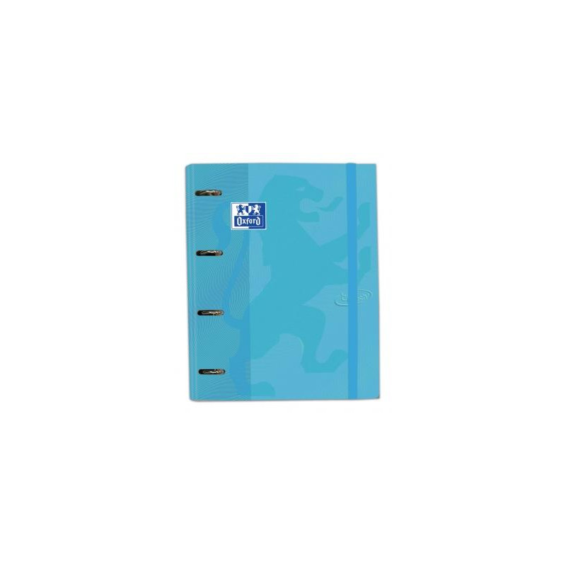 400127152 OXFORD CARPETA ANILLAS 4 X 35MM TOUCH EUROPEANBINDER C/RECAMBIO 100H A4+ 5X5 T/EXTRADURA AZUL PASTEL